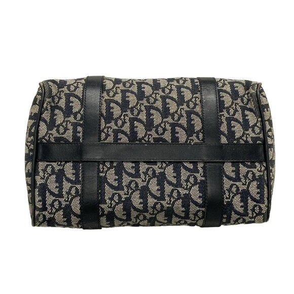 Auth DIOR/ChristianDior Trotteur Navy Cream PVC Patent Leather Handbag - Picture 5 of 16